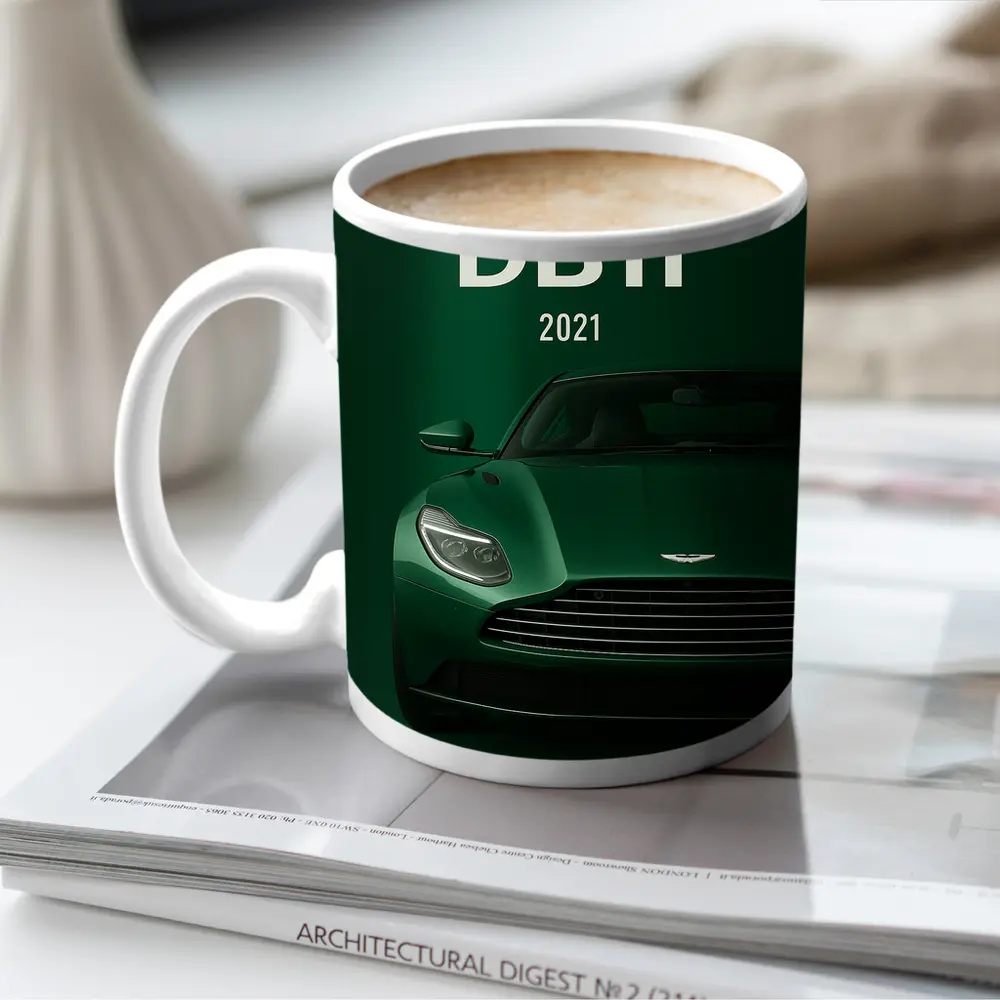 Aston Martin DB11 Green Dark Background – Mugs