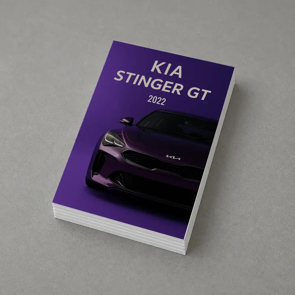 Kia Stinger GT Purple Background Car Art – Postcards
