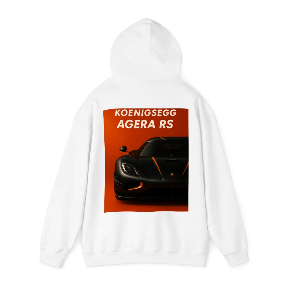 Koenigsegg Agera RS Black Orange Background – Hoodies
