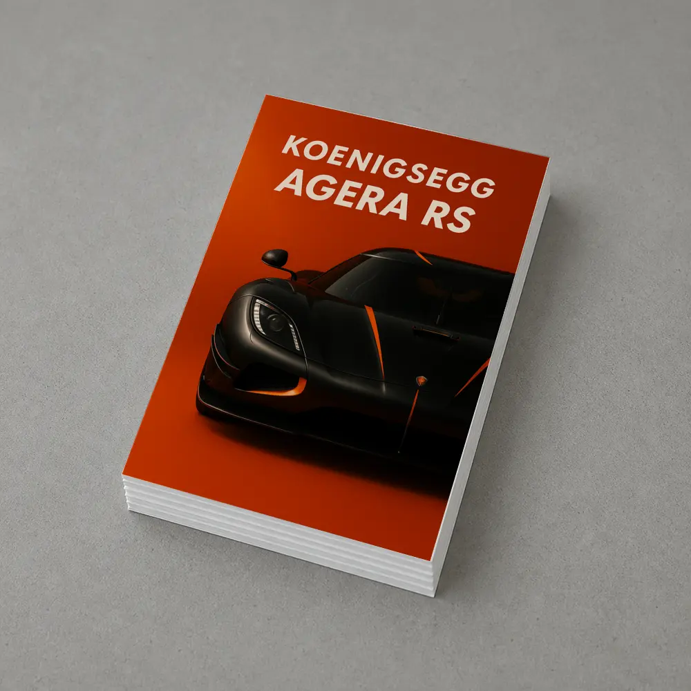 Koenigsegg Agera RS Black Orange Background – Postcards