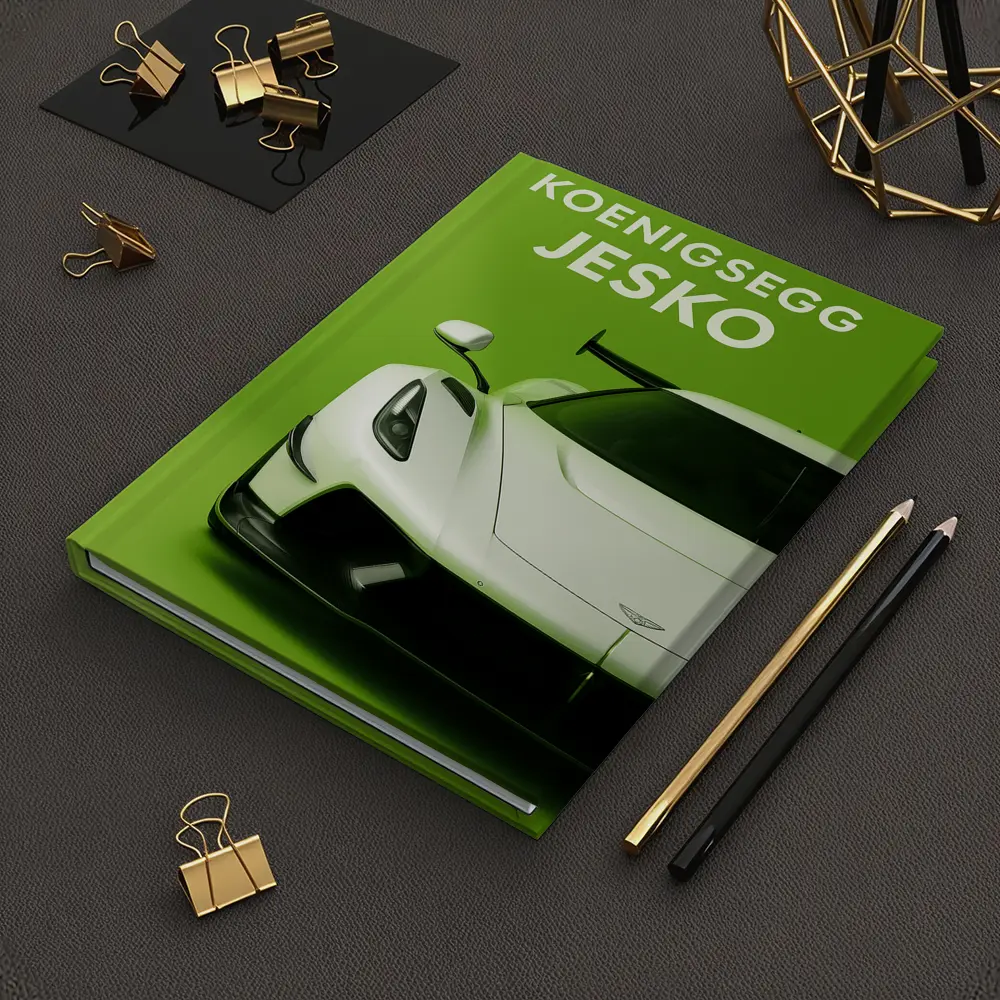 Koenigsegg Jesko White Supercar Green Background – Notebooks