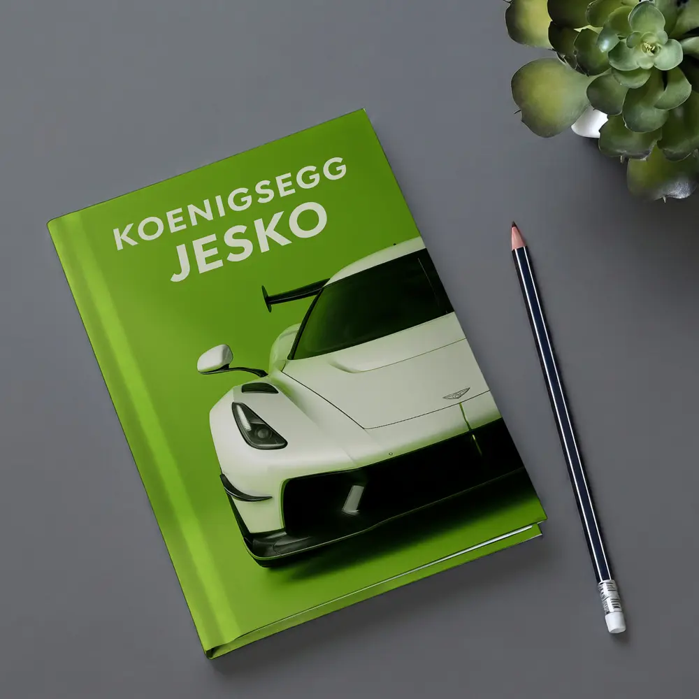 Koenigsegg Jesko White Supercar Green Background – Notebooks