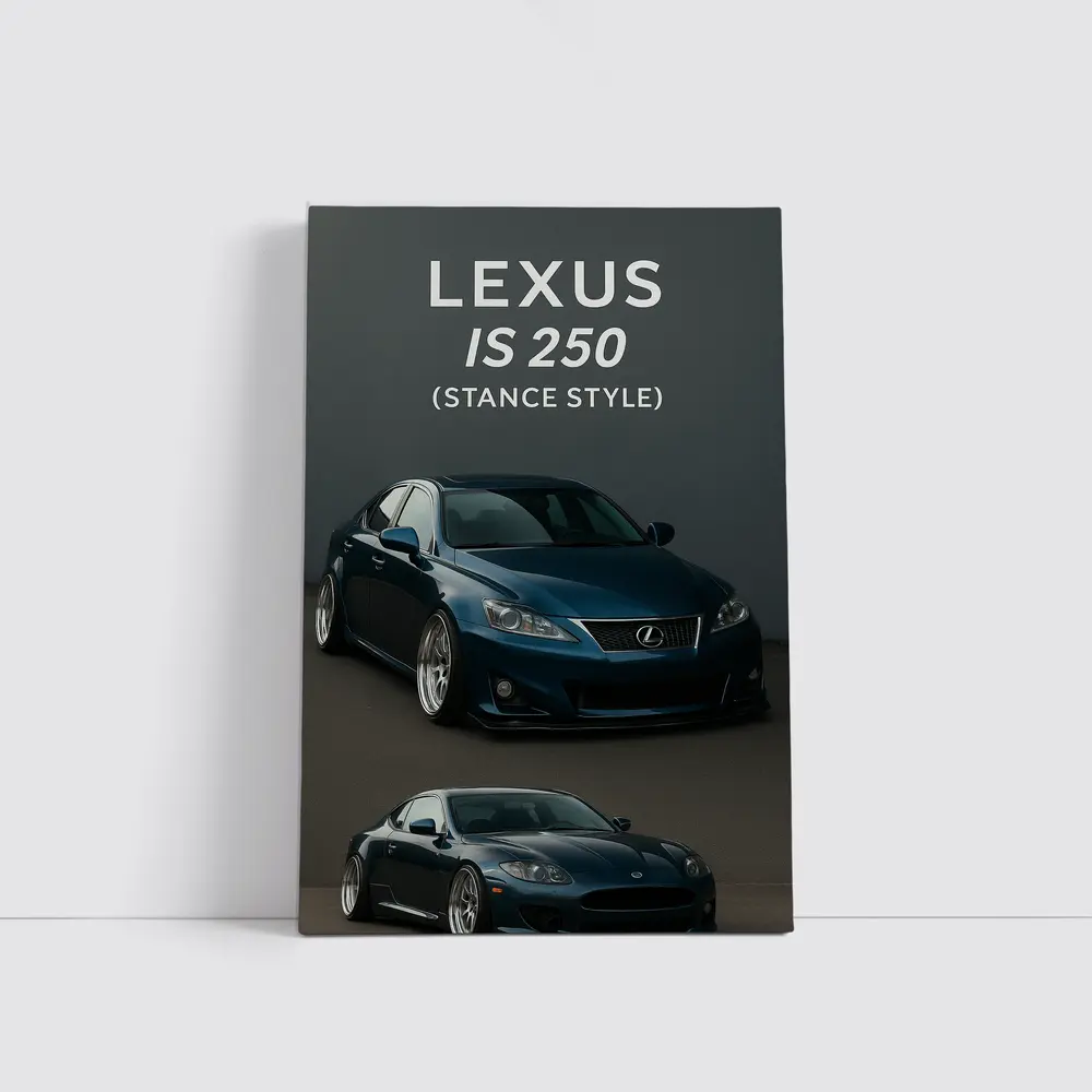 Lexus IS 250 Stance Style Blue Cars – Wall Art