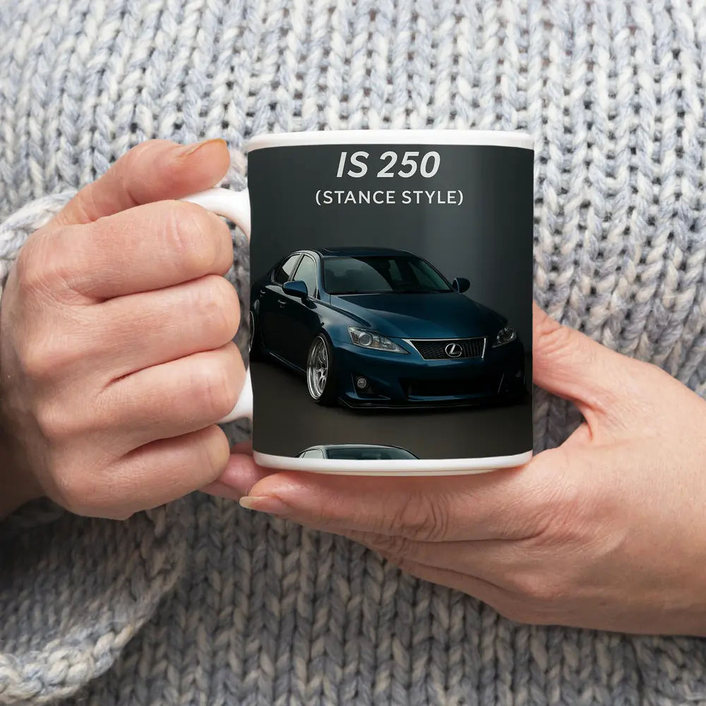 Lexus IS 250 Stance Style Blue Cars – Mugs