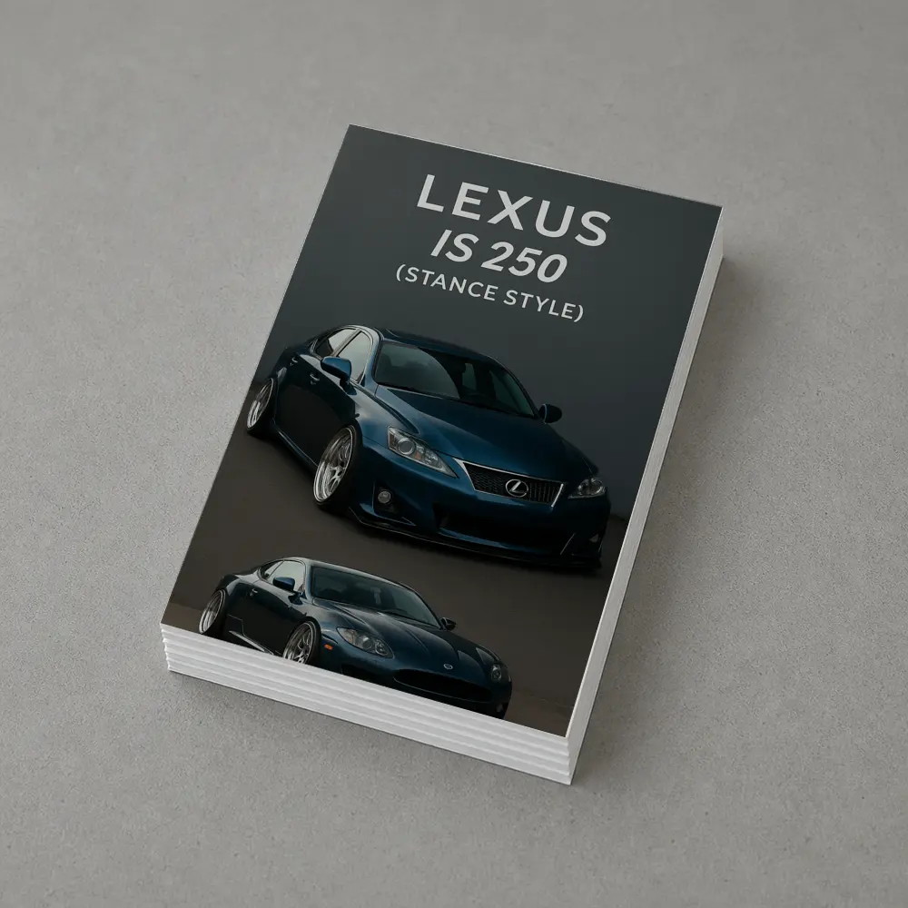 Lexus IS 250 Stance Style Blue Cars – Postcards