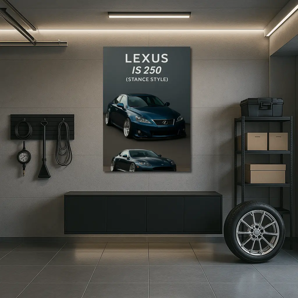 Lexus IS 250 Stance Style Blue Cars – Wall Art