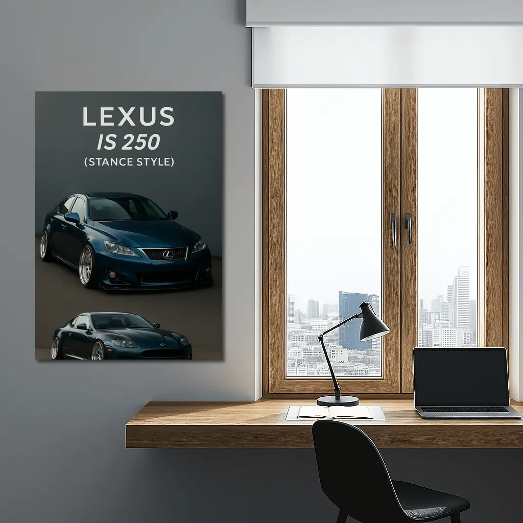 Lexus IS 250 Stance Style Blue Cars – Wall Art