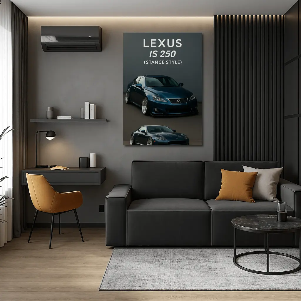 Lexus IS 250 Stance Style Blue Cars – Wall Art