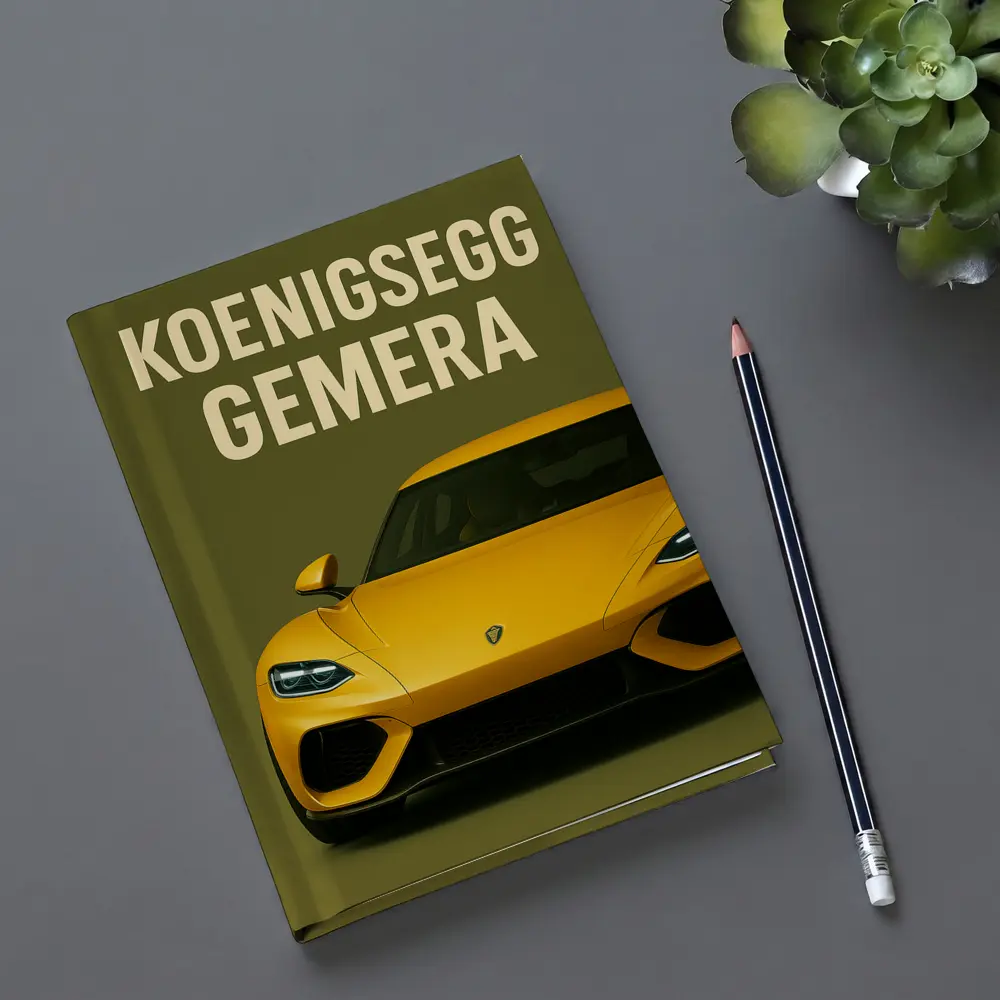 Koenigsegg Gemera Yellow Supercar Front View – Notebooks