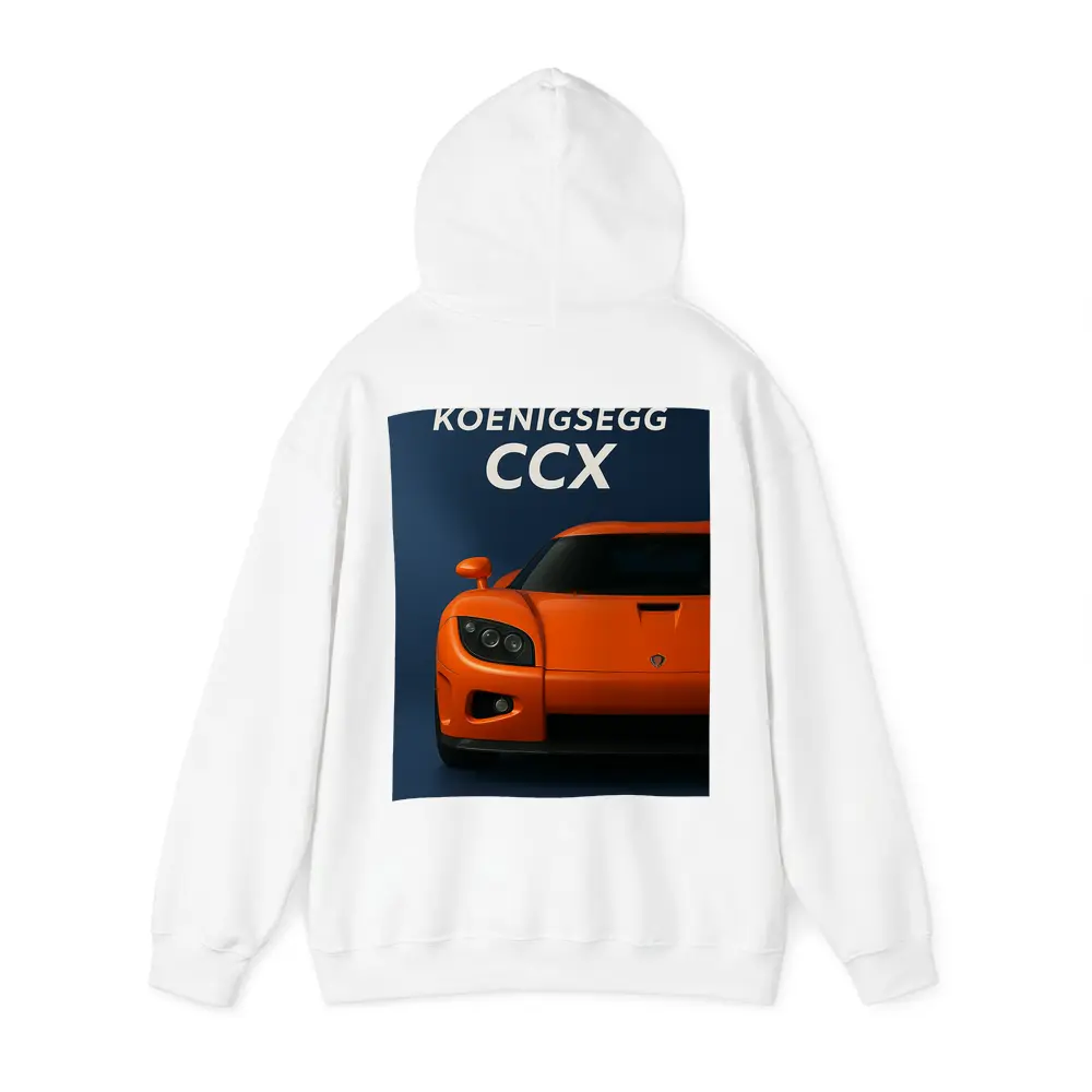Koenigsegg CCX Orange Supercar Dark Background – Hoodies