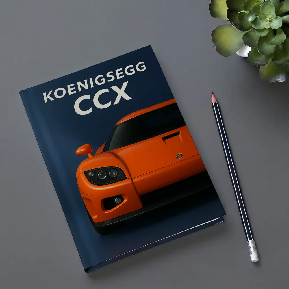 Koenigsegg CCX Orange Supercar Dark Background – Notebooks