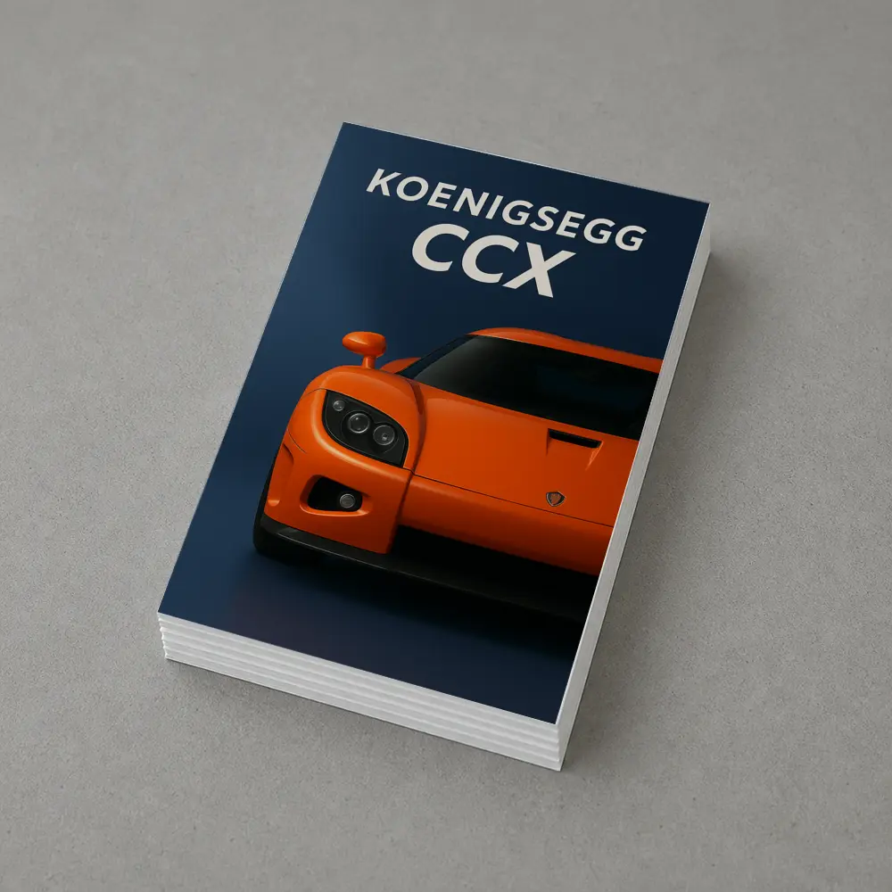 Koenigsegg CCX Orange Supercar Dark Background – Postcards
