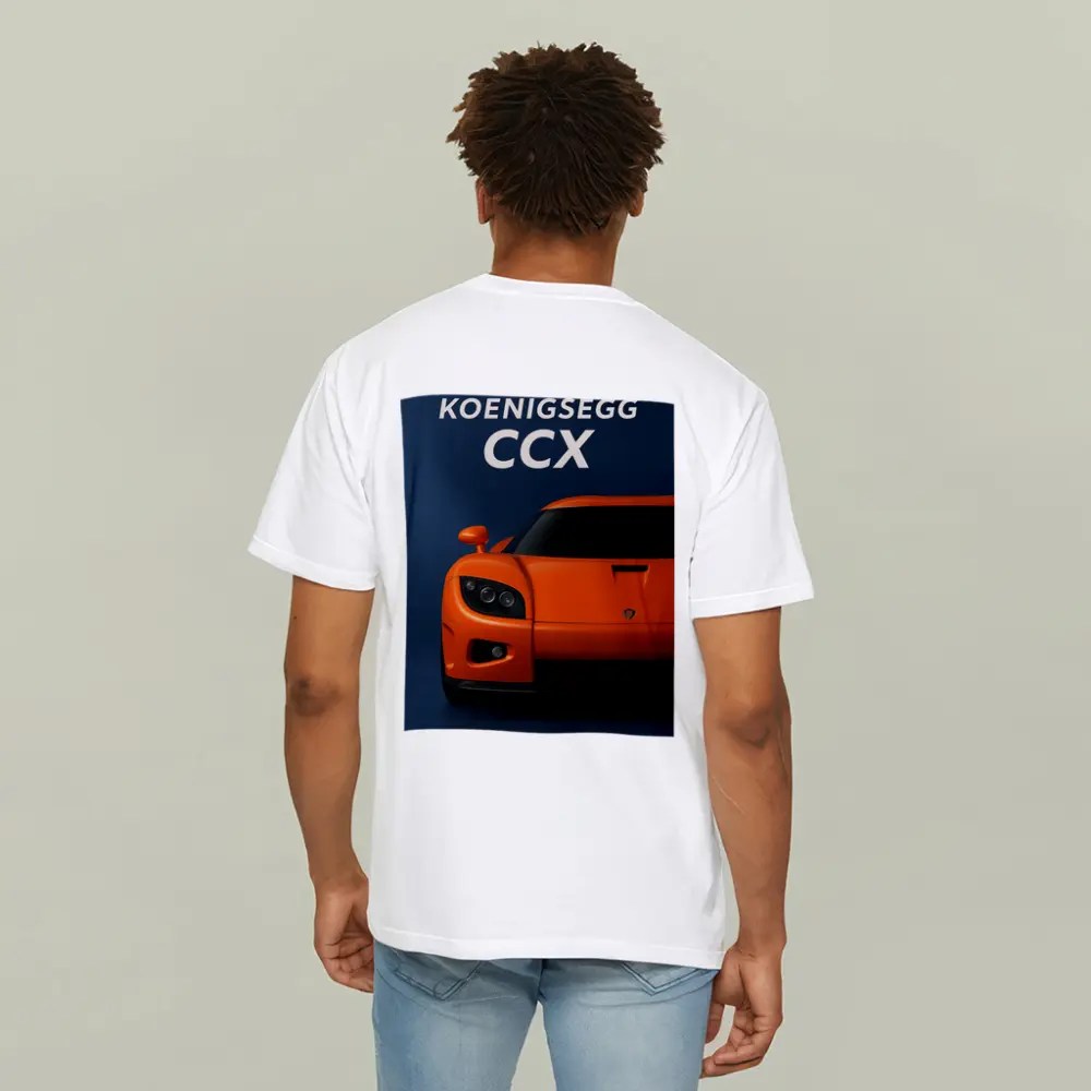 Koenigsegg CCX Orange Supercar Dark Background – T-Shirts