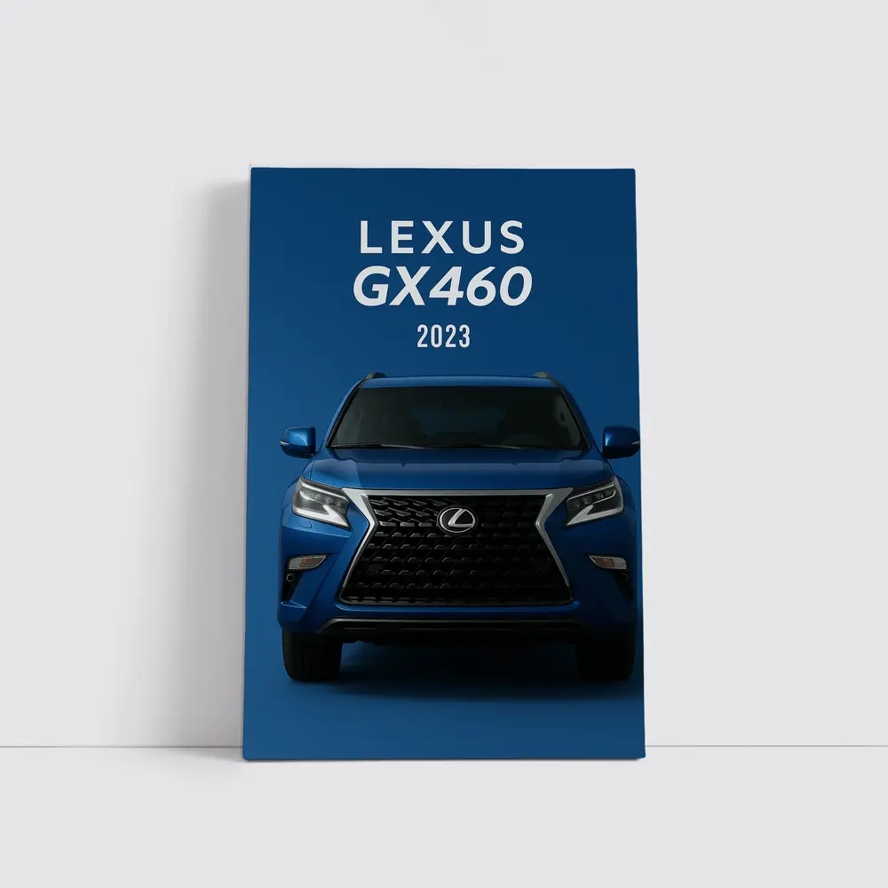 Lexus GX460 Blue SUV Front View – Wall Art