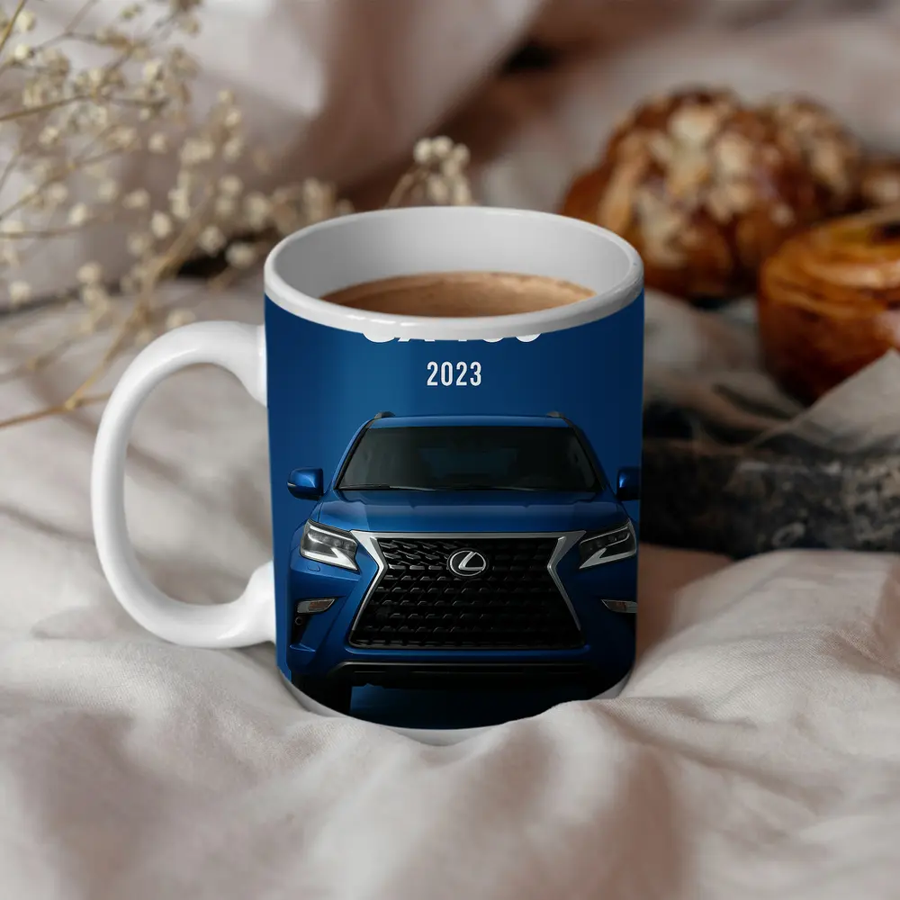 Lexus GX460 Blue SUV Front View – Mugs
