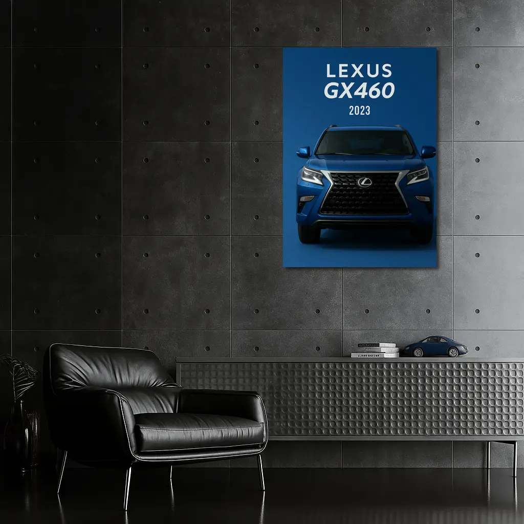 Lexus GX460 Blue SUV Front View – Wall Art