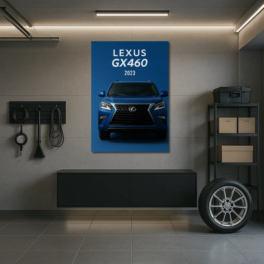 Lexus GX460 Blue SUV Front View – Wall Art