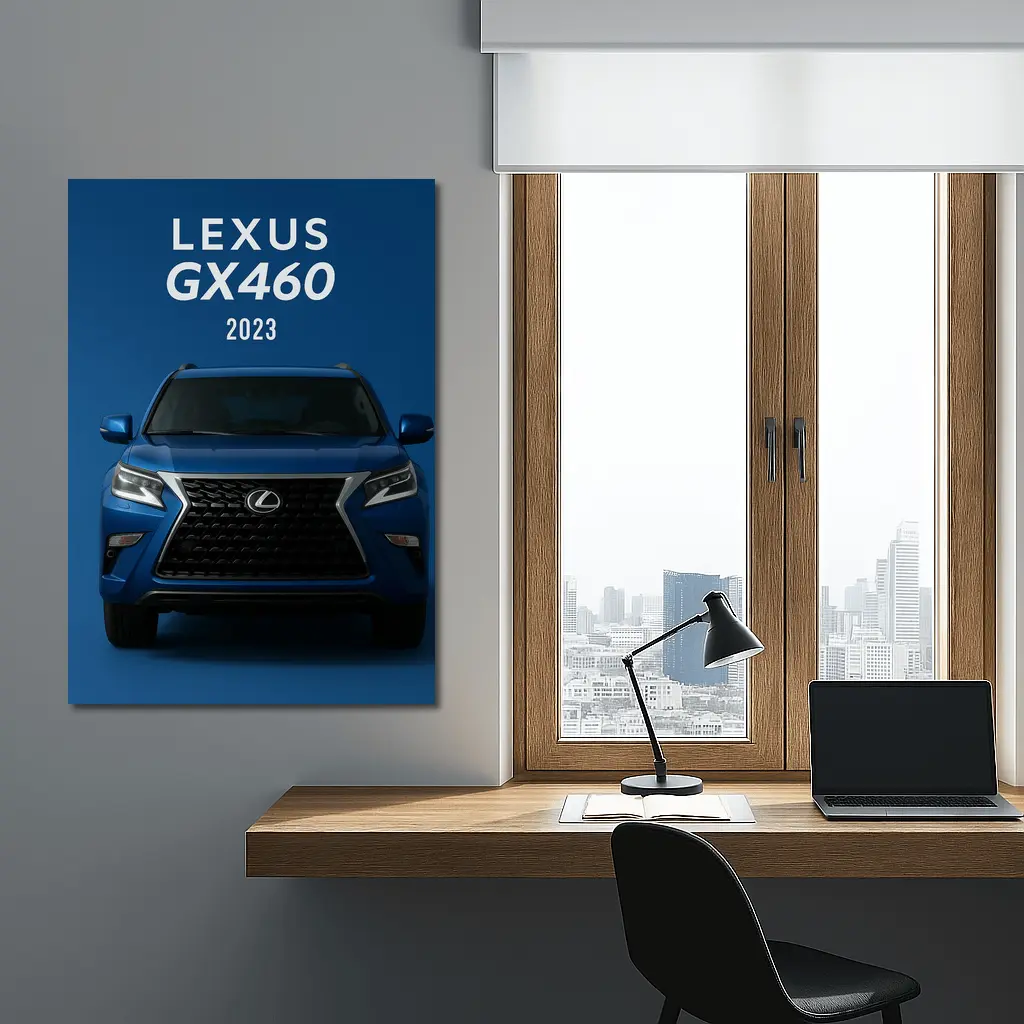 Lexus GX460 Blue SUV Front View – Wall Art