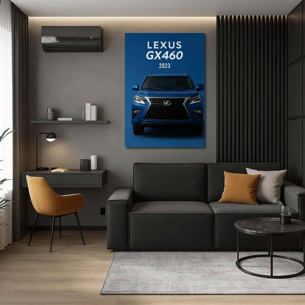 Lexus GX460 Blue SUV Front View – Wall Art