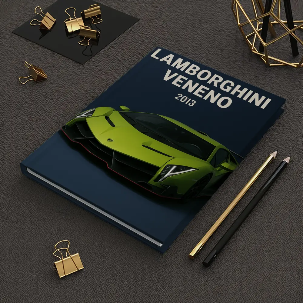 Lamborghini Veneno Green Supercar Dark Background – Notebooks