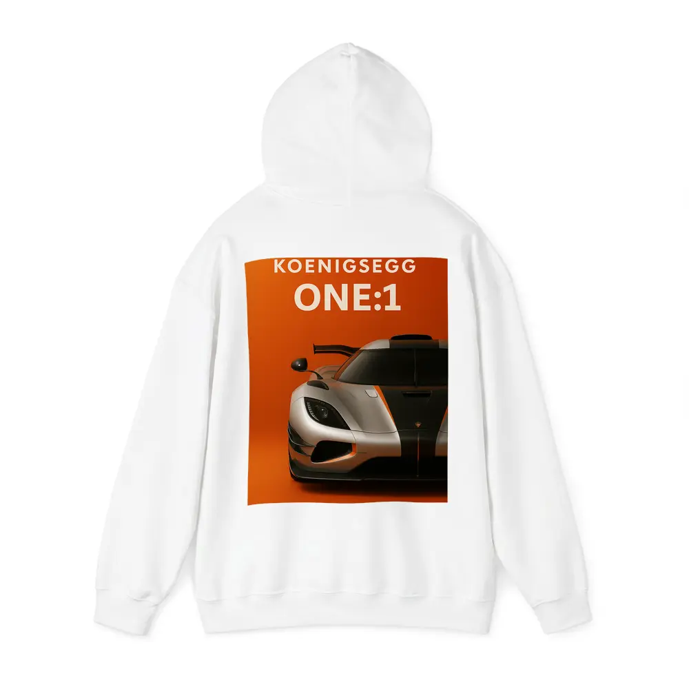 Koenigsegg One One Orange Background Supercar – Hoodies