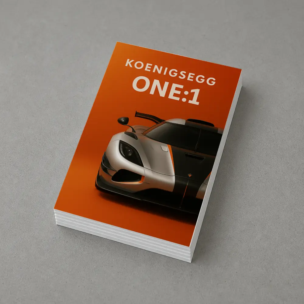 Koenigsegg One One Orange Background Supercar – Postcards