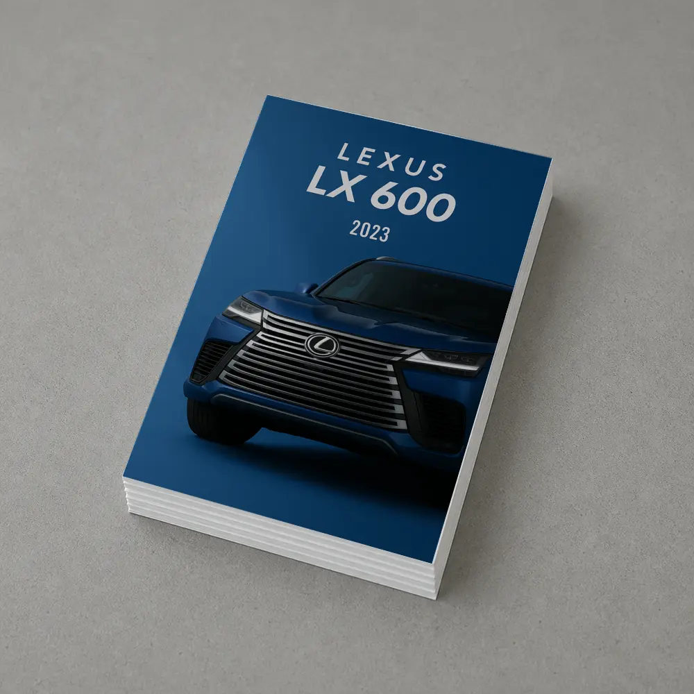 Lexus LX 600 2023 Blue Background Art – Postcards