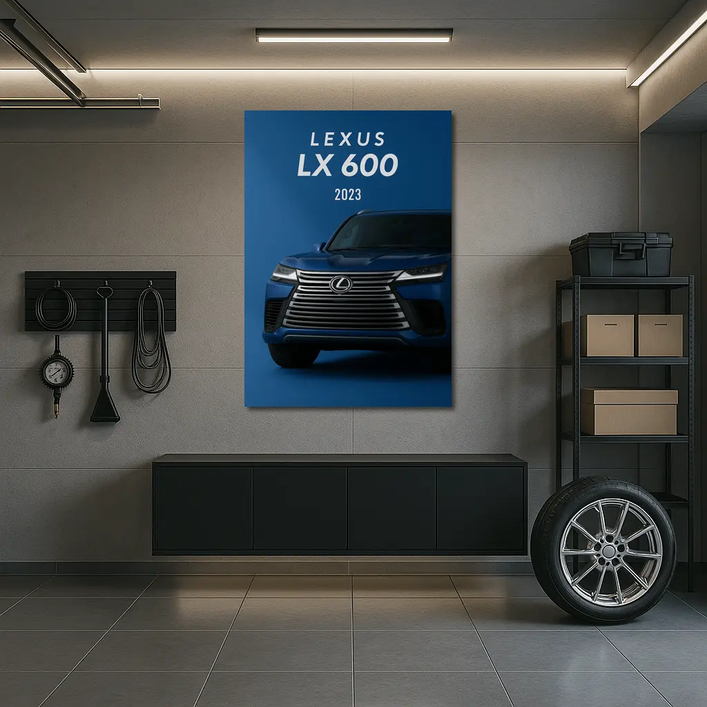 Lexus LX 600 2023 Blue Background Art – Wall Art