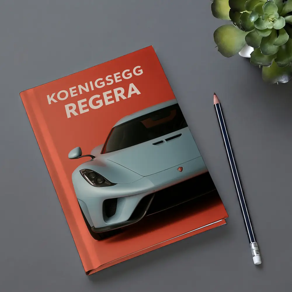 Koenigsegg Regera Bold Red Background Art – Notebooks