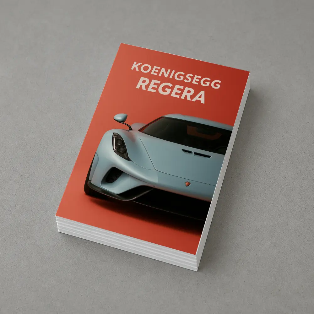 Koenigsegg Regera Bold Red Background Art – Postcards