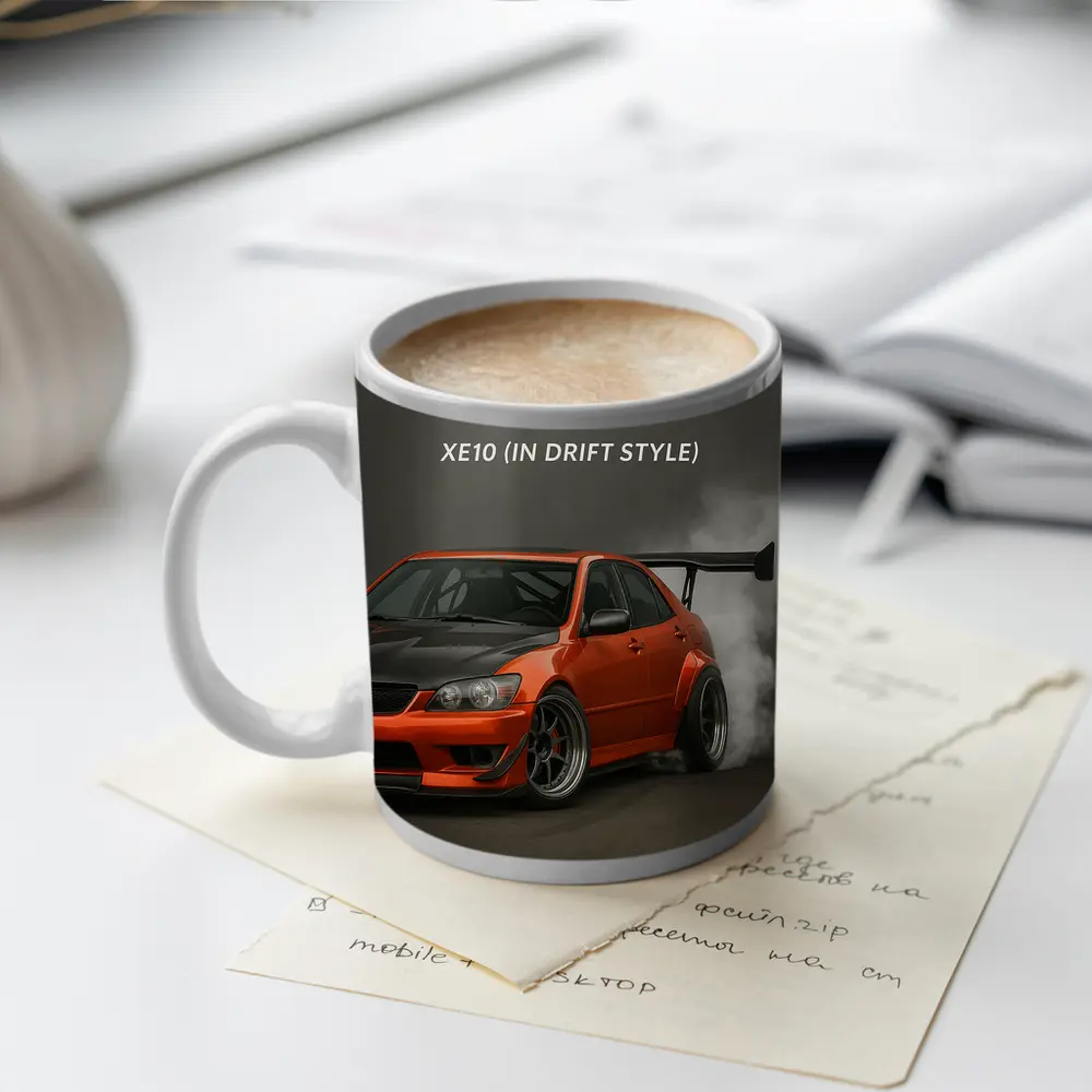 Lexus IS300 XE10 Drift Style Orange Car – Mugs