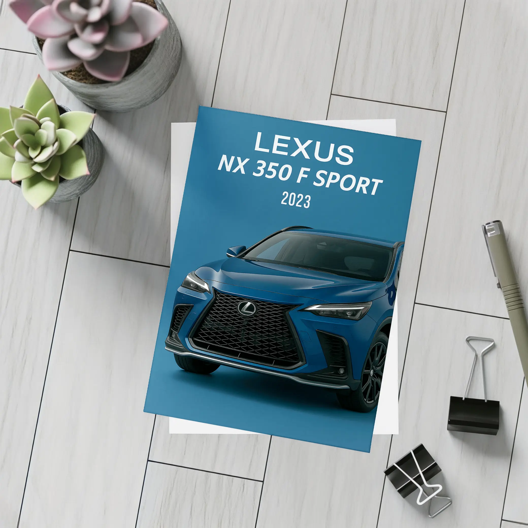 Lexus NX F Sport Blue Studio Shot – Postcards