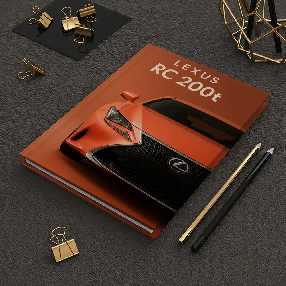 Lexus RC 200t Orange Sports Car Front View – Notebooks