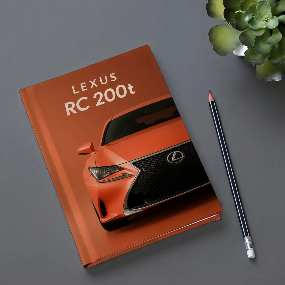 Lexus RC 200t Orange Sports Car Front View – Notebooks