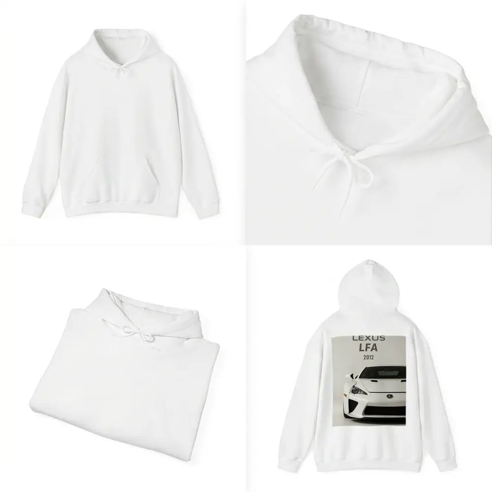 Lexus LFA Supercar White Studio Shot – Hoodies