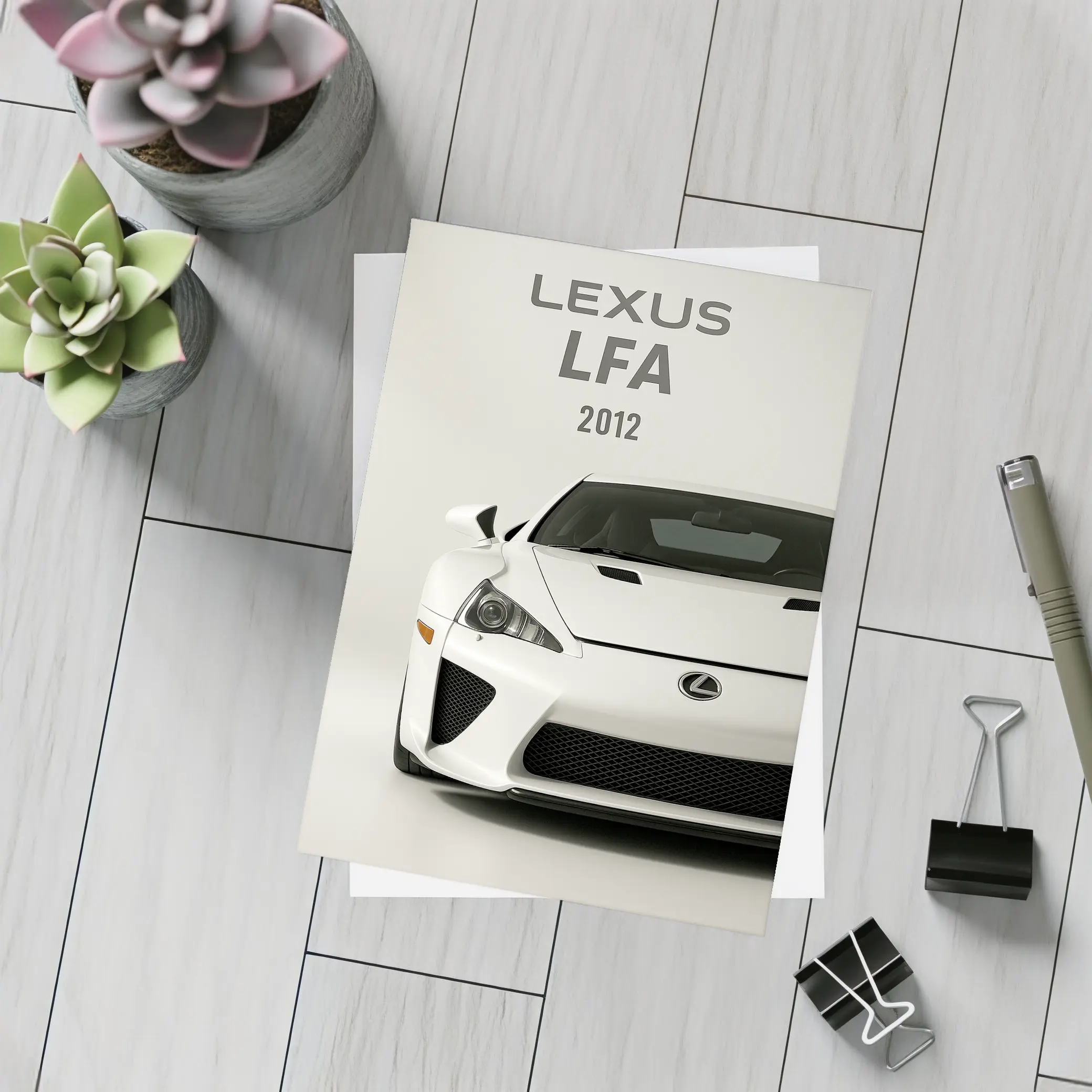 Lexus LFA Supercar White Studio Shot – Postcards