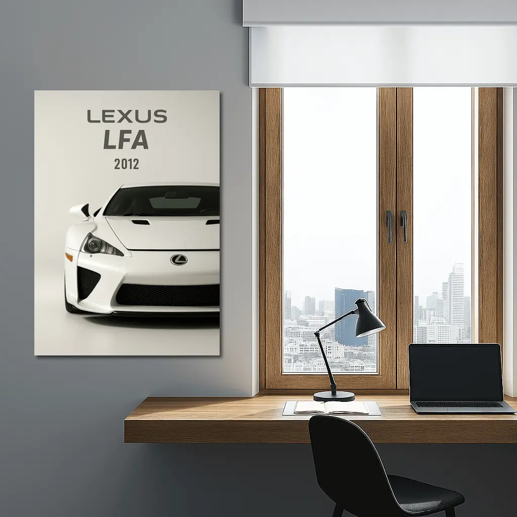 Lexus LFA Supercar White Studio Shot – Wall Art