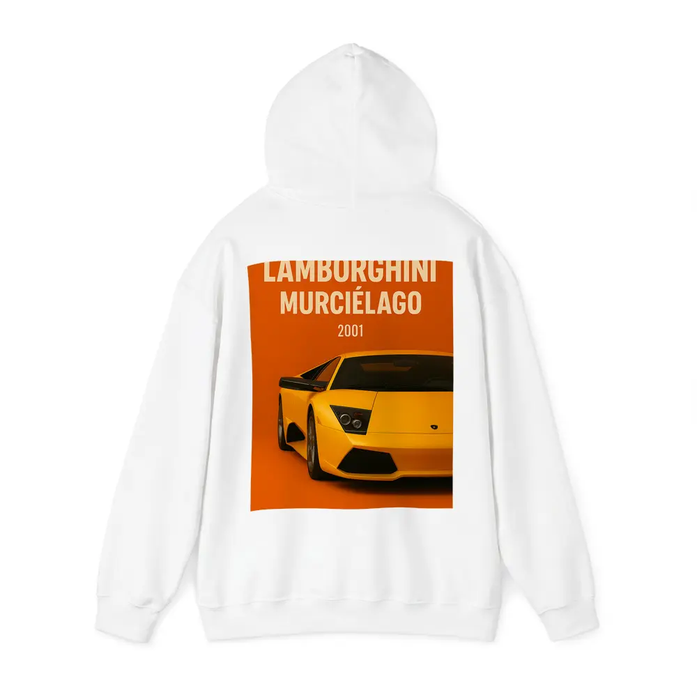 Lamborghini Murcielago Yellow Orange Background Art – Hoodies
