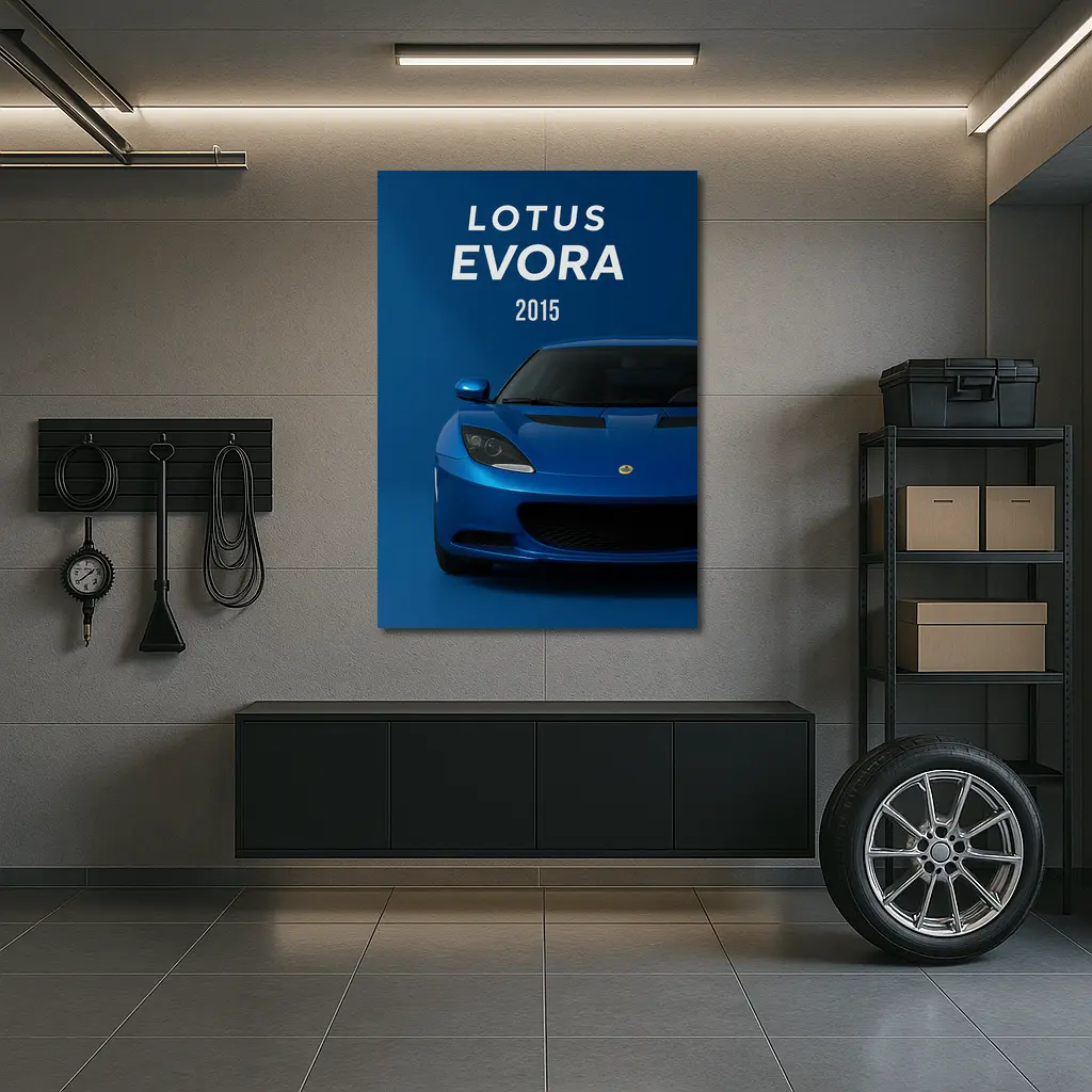 Lotus Evora Blue Sports Car Front View – Wall Art