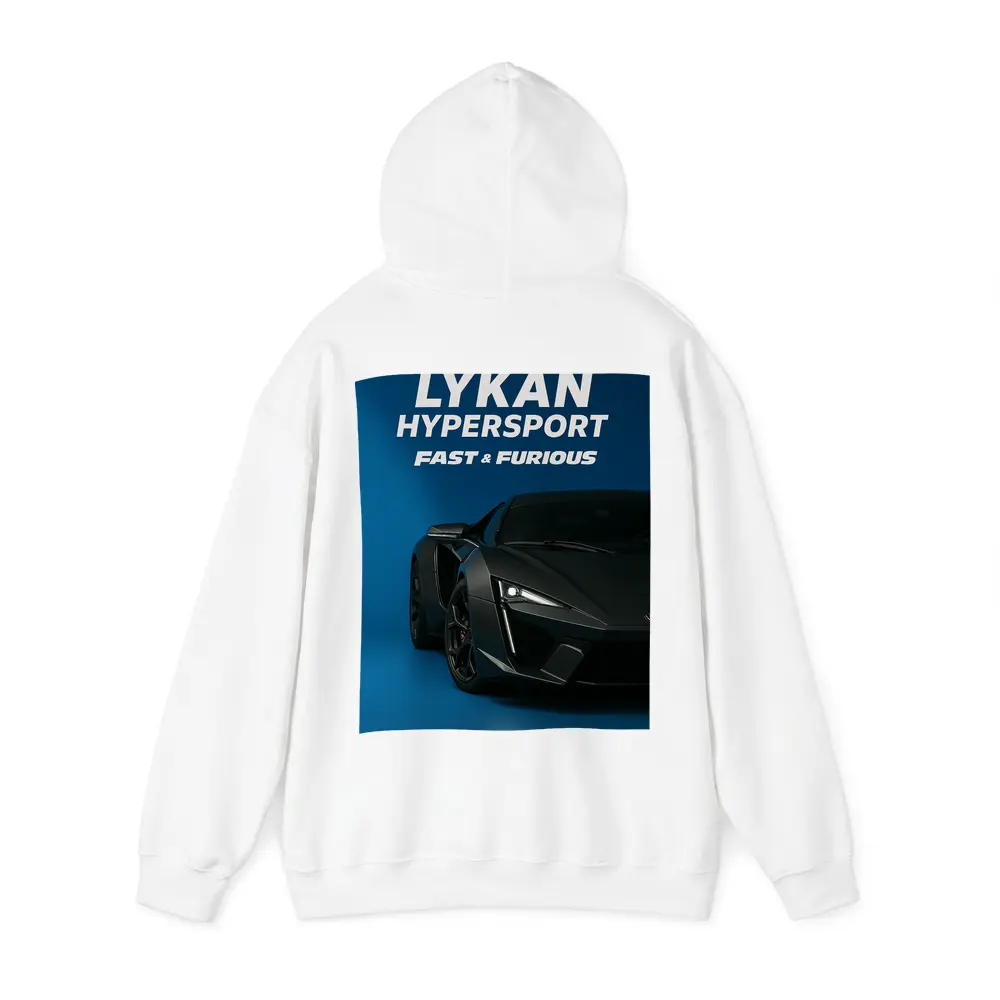 Lykan Hypersport Fast Furious Blue Background – Hoodies