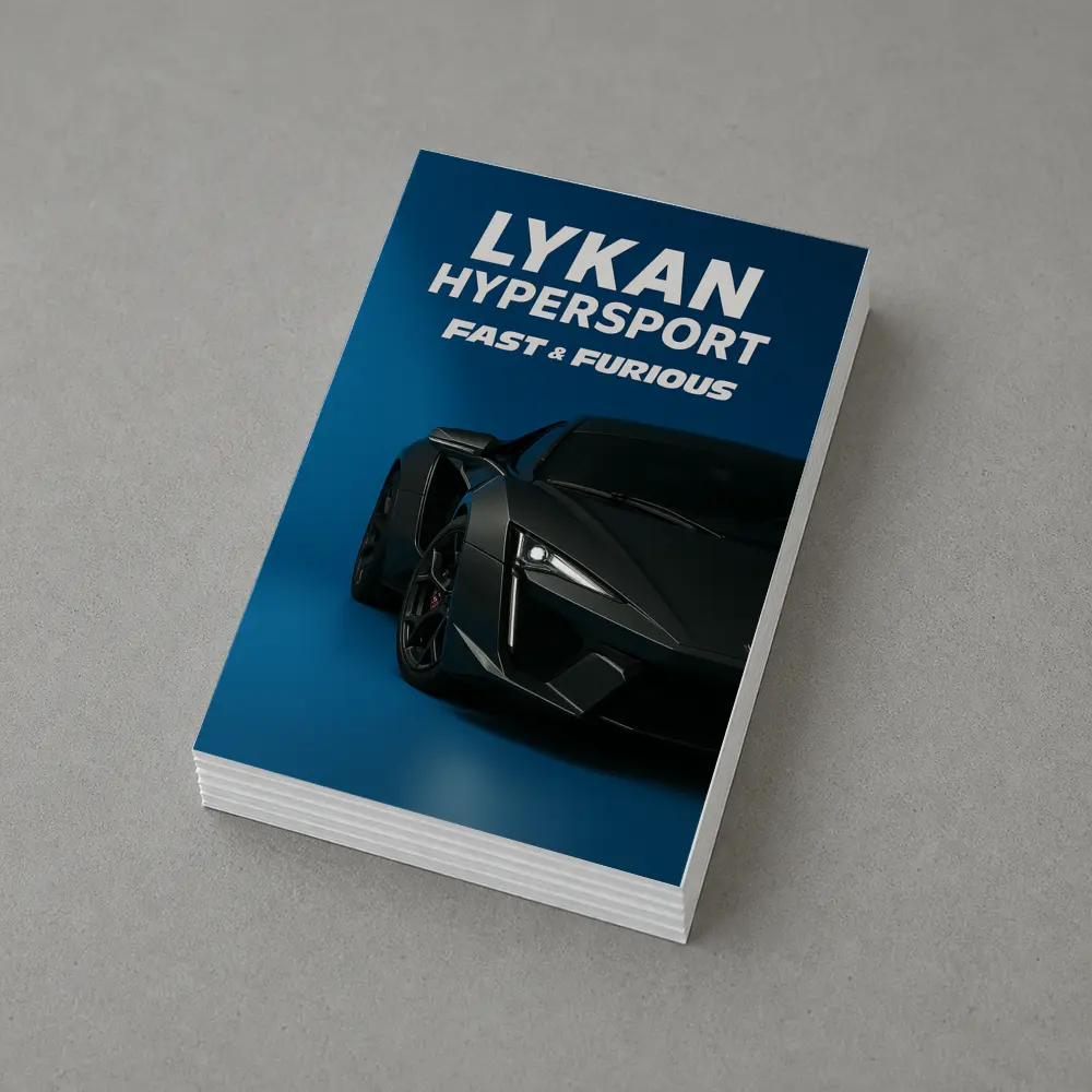 Lykan Hypersport Fast Furious Blue Background – Postcards