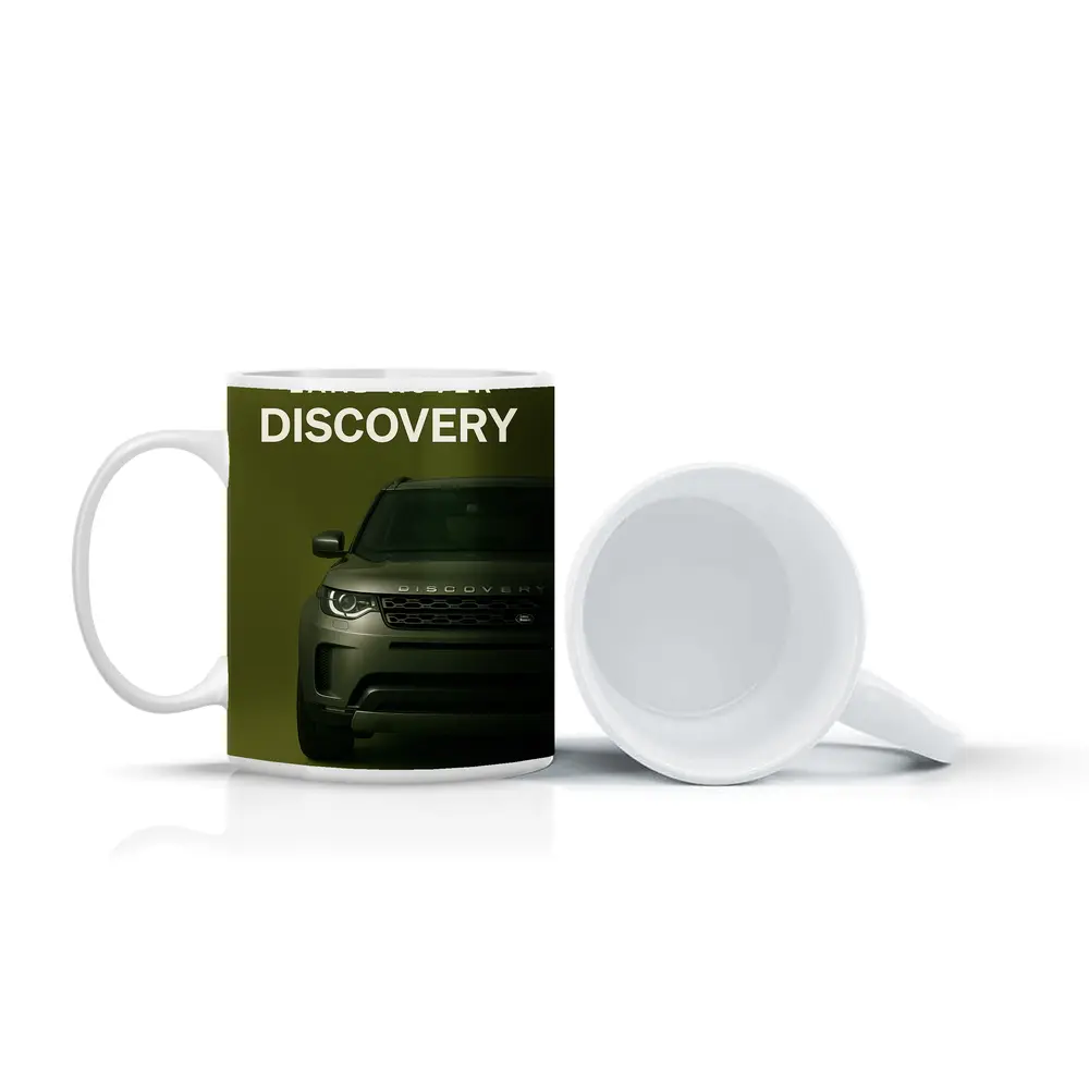 Land Rover Discovery SUV Olive Green Background – Mugs