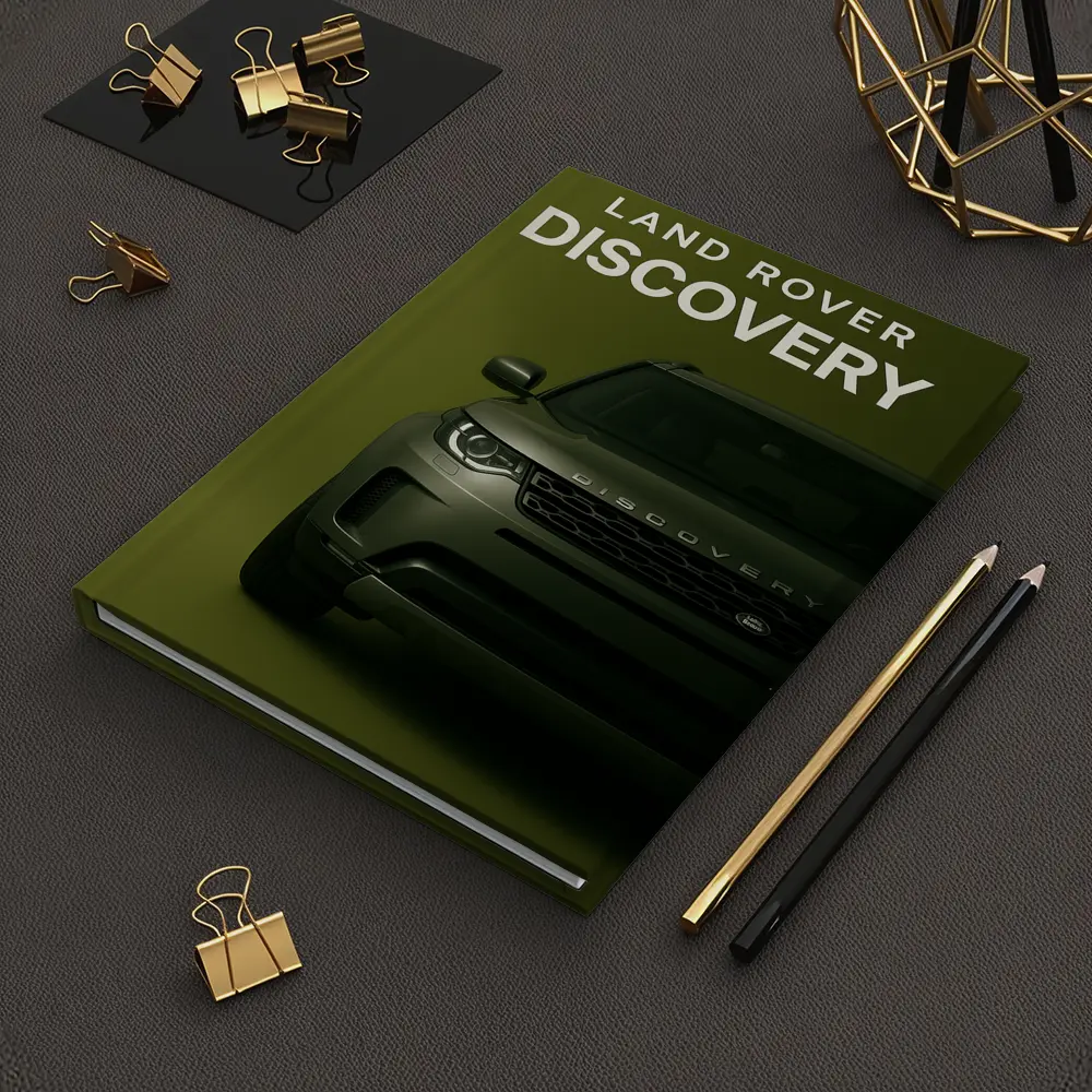 Land Rover Discovery SUV Olive Green Background – Notebooks