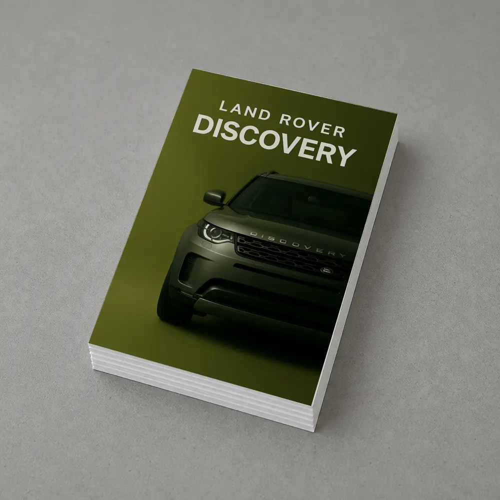 Land Rover Discovery SUV Olive Green Background – Postcards