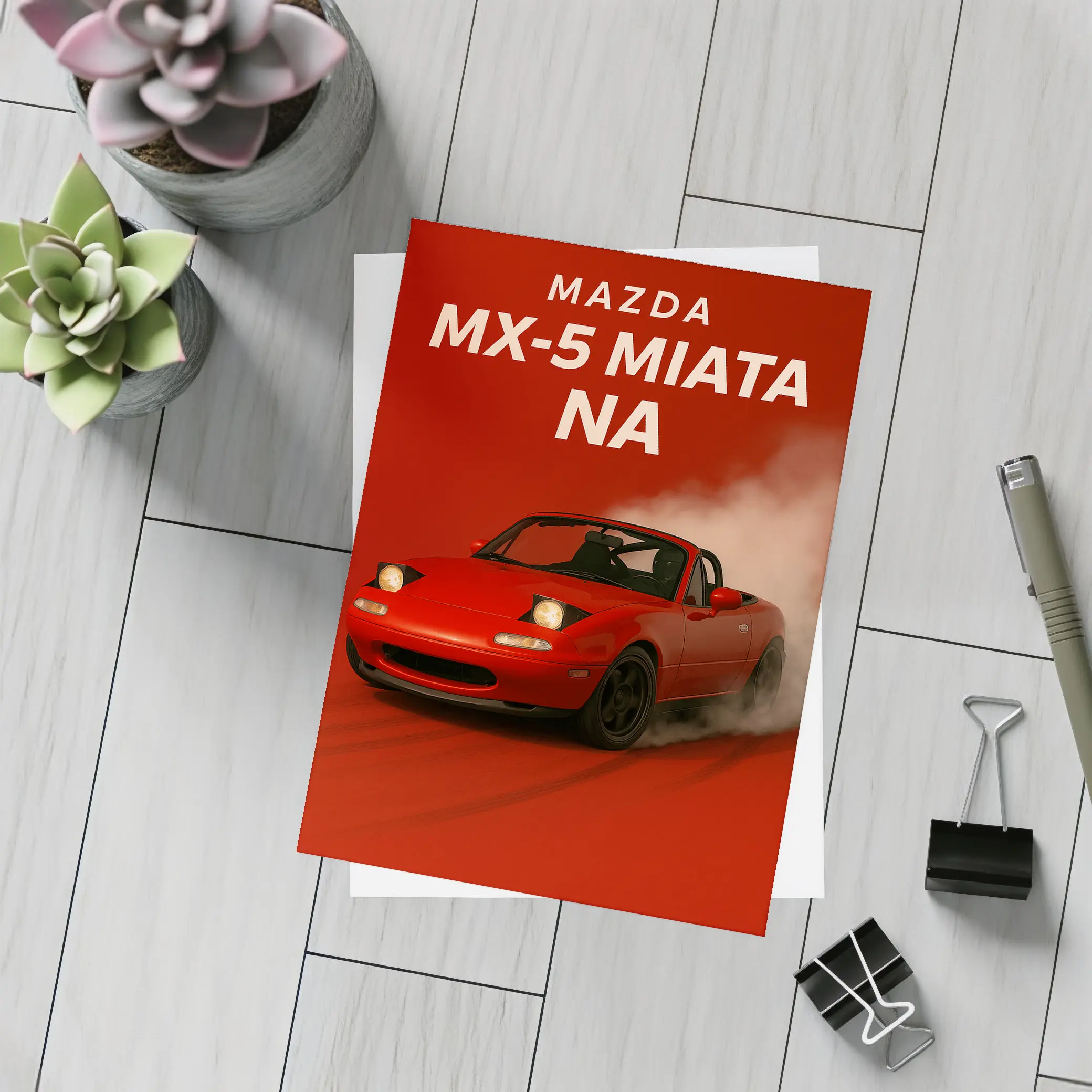 Mazda MX-5 Miata NA Red Drift – Postcards