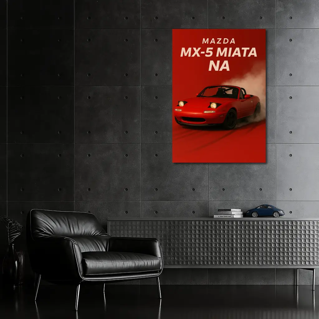 Mazda MX-5 Miata NA Red Drift – Wall Art