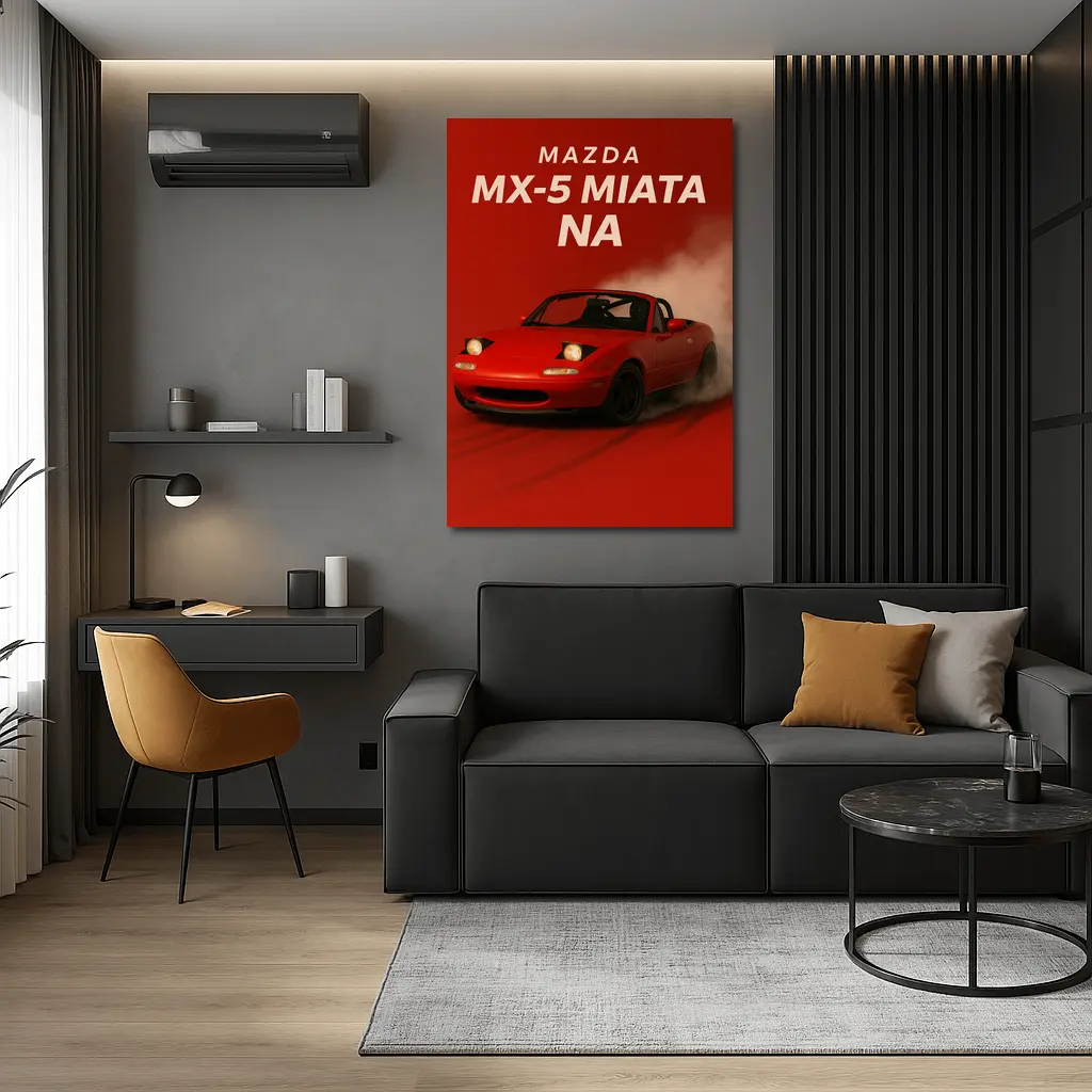 Mazda MX-5 Miata NA Red Drift – Wall Art