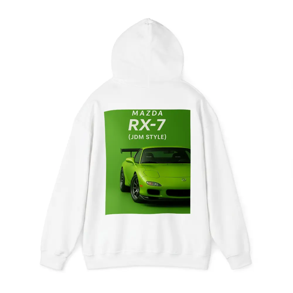 Mazda RX-7 JDM Style Green Background Art – Hoodies