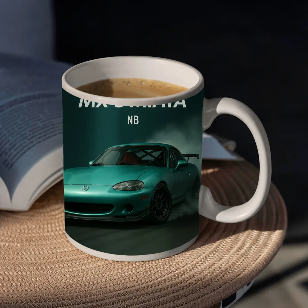 Mazda MX-5 Miata NB Teal Drift Smoke – Mugs