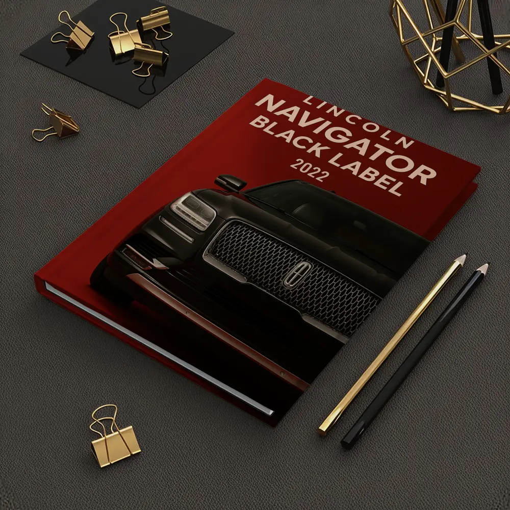 Lincoln Navigator Black Label Dark Red Background – Notebooks